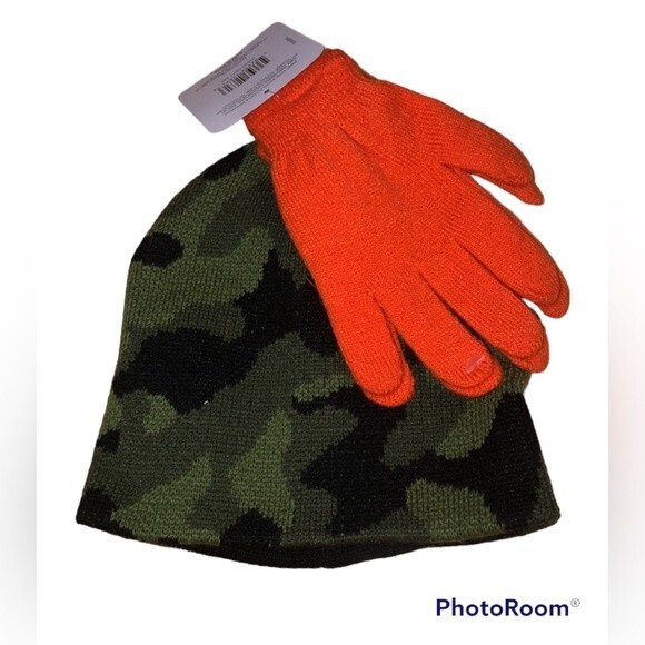 Youth Camo Hat & Glove Set NEW NWT - Picture 1 of 2